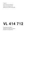 Gaggenau VL414712 400 Series Vario Downdraft Ventilation Manual de usuario