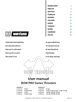 Vetus BOW PRO Series Thrusters Manual de usuario