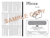 Pfister 016-150C Specification and Owner Manual