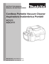 Makita XCV11 Cordless Portable Vacuum Cleaner Manual de usuario