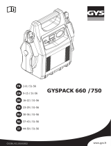 GYS PACK 660 Starter and Power Supply Manual de usuario