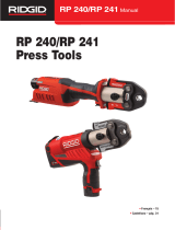 RIDGID RP 240 Press Tool Manual de usuario
