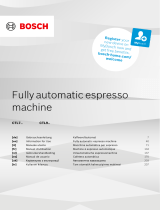 Bosch CTL7 Fully Automatic Espresso Machine Manual de usuario