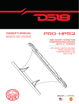 DS18 PRO-HP52 ABS Short Horn For Compression Driver Manual de usuario