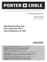 Porter Cable PCCS300 20V Reciprocating Saw Manual de usuario