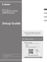 Canon LBP674Cdw imageCLASS Desktop Wireless Laser Printer Guía del usuario