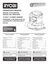 Ryobi PCL401 1/4 Sheet Sander Manual de usuario