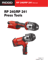 RIDGID RP 241 Press Tool Manual de usuario