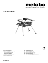 Metabo TS 36-18 LTX BL 254 Cordless Table Saw Manual de usuario