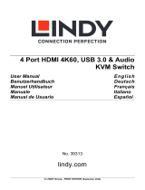 Lindy 4 Port HDMI 4K60, USB 3.0 & Audio KVM Switch Manual de usuario
