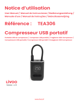 Livoo TEA306 Portable USB Air Compressor Air Pump Manual de usuario