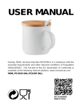 MOB MO9708 Porcelain Mug Manual de usuario