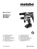 Metabo BE 18 LTX 6 Cordless Drill 18 V Manual de usuario