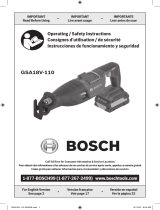 Bosch GSA18V-110 PROFACTOR 18V 1-1/8 In Reciprocating Saw Manual de usuario