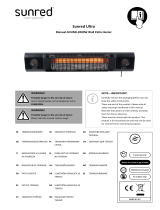 SunRed Wandheizstrahler Heater Sun and Sound Ultra Wall 2000 Watt Instrucciones de operación