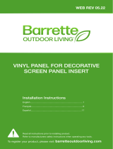 Barrette Outdoor Living 2054590 Vinyl Panel for Decorative Screen Panel Insert Manual de usuario