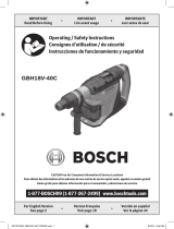Bosch GBH 18V-26 Cordless Rotary Hammer Manual de usuario