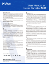 Netac 250 Go Externe SSD USB 3.2 Gén 2 Disque Dur Portatif Vitesse Jusqu'à 550MB/s Manual de usuario