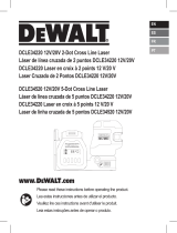 DeWalt DCLE34220 12V/20V 2-Dot Cross Line Laser Manual de usuario