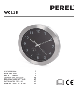 Perel PEREL WC118 ALUMINIUM WALL CLOCK Manual de usuario