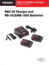 RIDGID Batteries au lithium avancées de 18 V et chargeur Manual de usuario
