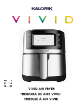KALORIK VIVID 7 Quart Full Color Display Air Fryer Features Manual de usuario