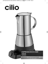 Cilio Elektro Espressokocher AIDA 6 Tassen, Edelstahl, Cilio 273694 Instrucciones de operación