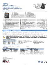 Pima RMC143/187 Wireless Key fob Guía de instalación
