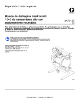 Graco 3A7215E, Bomba de diafragma SaniForce 1040 de saneamiento alto con accionamiento neumático, Reparación - Lista de piezas El manual del propietario