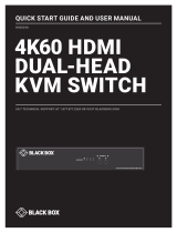 Black Box HD6224A 4K60 HDMI Dual-Head KVM Switch – 4 Port Manual de usuario