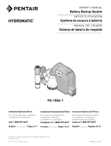 Pentair HYD838 Battery Backup System El manual del propietario