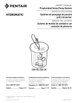 Hydromatic CSS-3D Hydromatic Preplumbed Sump Pump System El manual del propietario