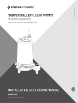 Hydromatic SHEF50S, SHEF100S Series Submersible Effluent Pumps El manual del propietario