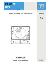 CAME MTMA/GSM Programming Manual