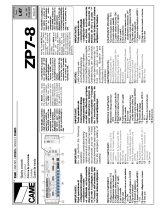CAME ZP7 El manual del propietario