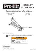 Pro-Lift F-2533 El manual del propietario