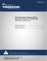 Freedom 3×6 Vertical Decorative Screen Panel Frame Kit Guía de instalación