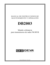 DEVA Broadcast DB2003 Manual de usuario