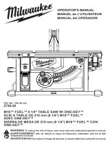 Milwaukee M18 FUEL 8 1/4in. Table Saw El manual del propietario