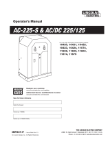 Lincoln Electric WELDING POWER SOURCES AC-225-S El manual del propietario