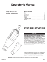 MTD Blower Trimmer Attachment Manual de usuario