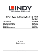 Lindy 2 Port Type C, DisplayPort 1.2 KVM Switch Manual de usuario