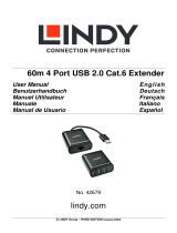 Lindy 60m 4 Port USB 2.0 Cat.6 Extender Manual de usuario