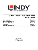 Lindy 2 Port Type C, Dual HDMI 4K60 KVM Switch Manual de usuario