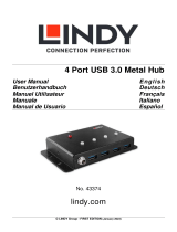 Lindy 4 Port USB 3.0 Metal Hub Manual de usuario