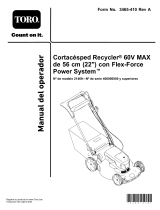 Toro Flex-Force Power System 60V MAX 22in Recycler Lawn Mower Manual de usuario