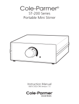 Cole-Parmer ST-200-P Stuart Portable Analog Stirrer; Battery Operated Manual de usuario