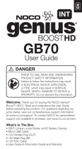NOCO GeniusBoost Boost HD 2000A Jump Starter GB70 Manual de usuario