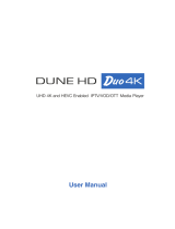 Dune HD Duo 4K Base Noir DEDUOBASE4K Manual de usuario