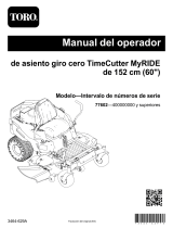 Toro TimeCutter MyRIDE 60in Zero Turn Riding Mower Manual de usuario